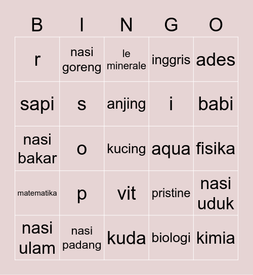 funzania (gendis) Bingo Card