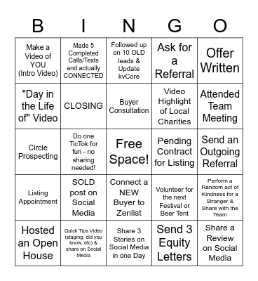 Jones Team Ninja Bingo Card