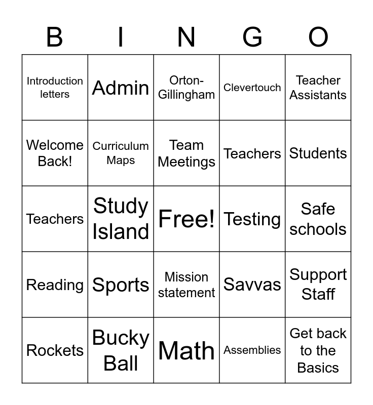 HCMSA BINGO Card