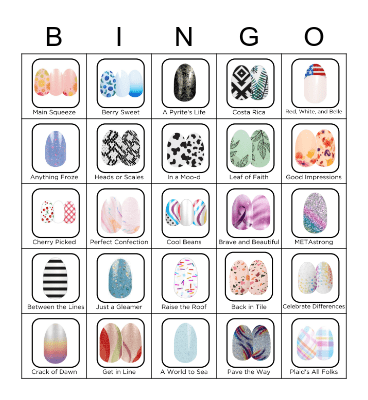 Melissa's Manicures 2nd Color-versary Bingo Card