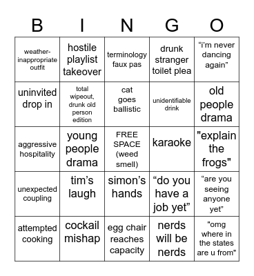 PRIDE PARTY 2K22 Bingo Card