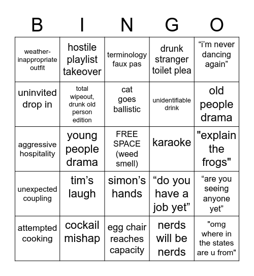 PRIDE PARTY 2K22 Bingo Card