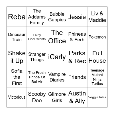 📺 TV SHOW THEME SONGS 📺 Bingo Card