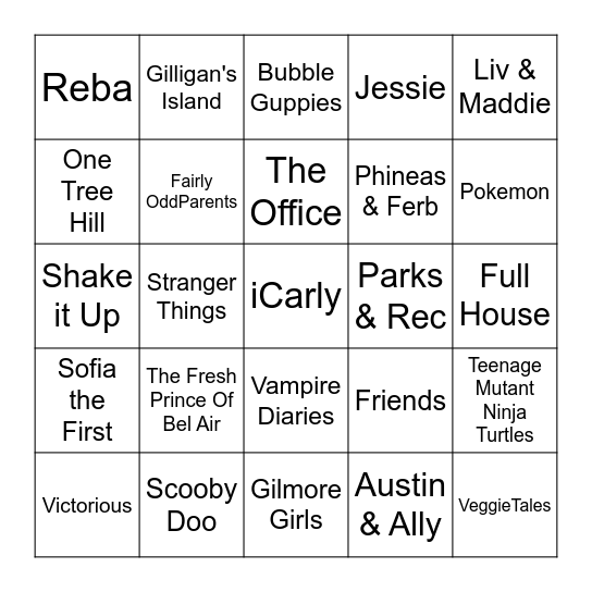 AS SEEN ON TV Bingo Card