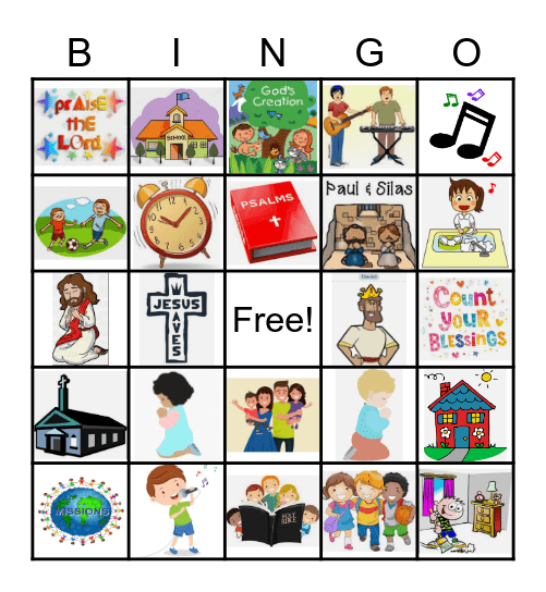 PRAISE Bingo Card