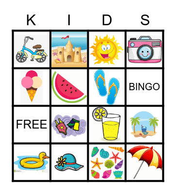 Summer Mini Bingo Card