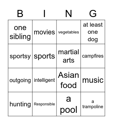 Ashlyn Metz Bingo Card