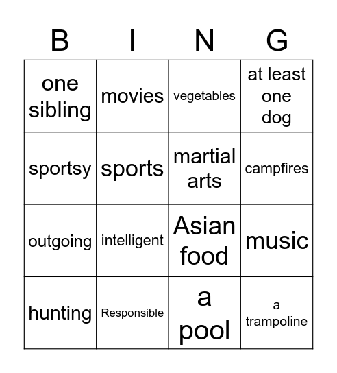 Ashlyn Metz Bingo Card