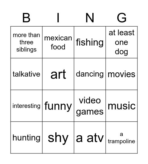 Shayla Diaz Bingo Card