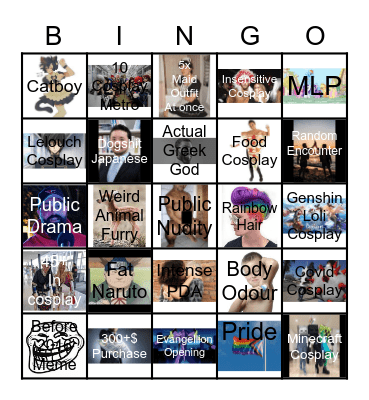 Otakuthon Bingo Card