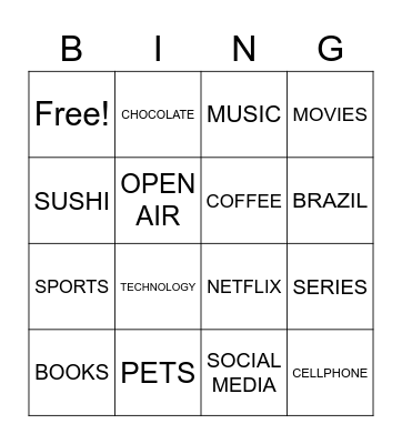 CEXP 1 Bingo Card