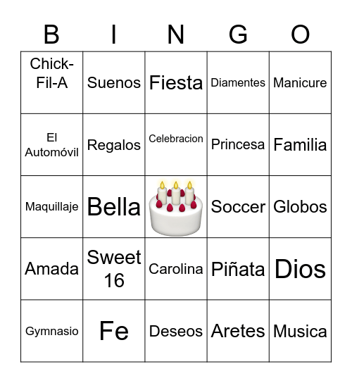 💗 𝐂𝐚𝐫𝐨𝐥𝐢𝐧𝐚'𝐬 𝐒𝐰𝐞𝐞𝐭 𝟏𝟔 💗 Bingo Card