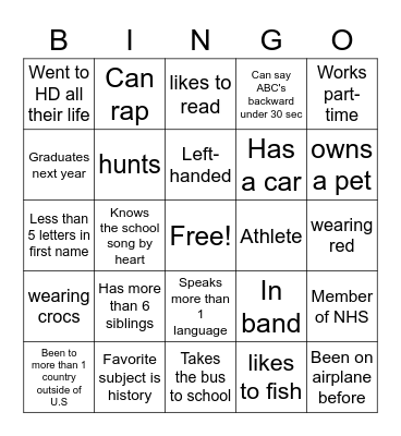 Bingo Card