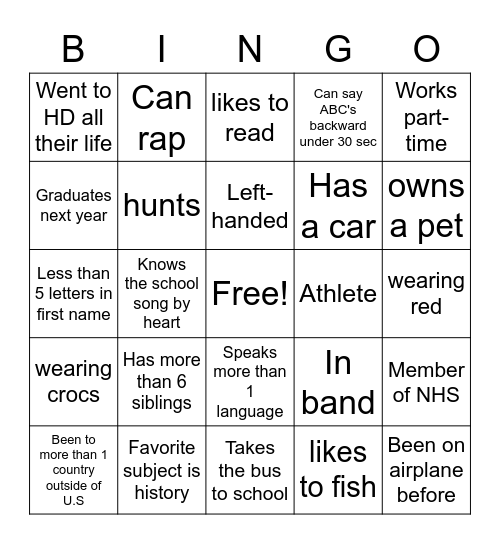 Bingo Card