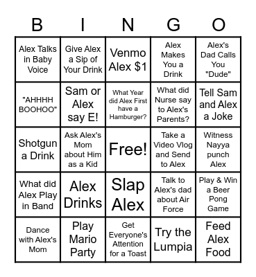 Balex Bingo Card