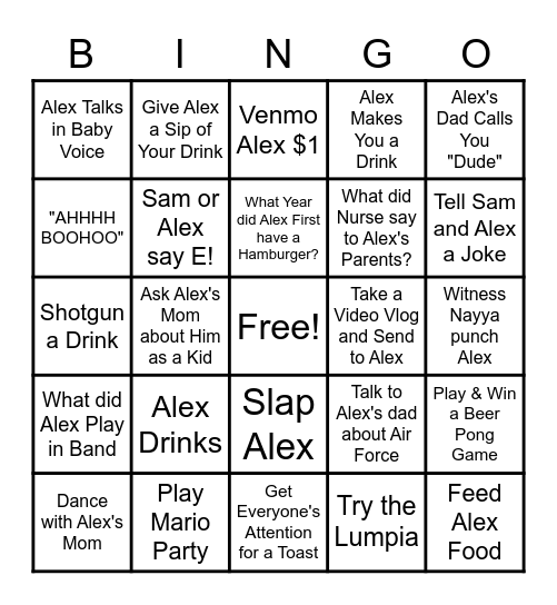 Balex Bingo Card