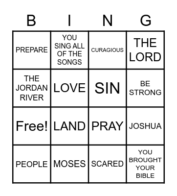 Big Church BINGO Card