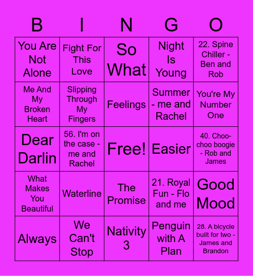 Purple - Kemi Bingo Card