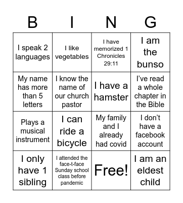 NxtGen - People Bingo Card