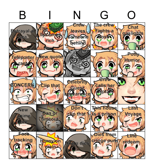 Sea of memes Bingo Card