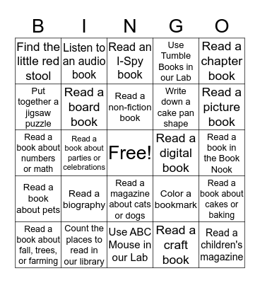 Centennial Bingo Card