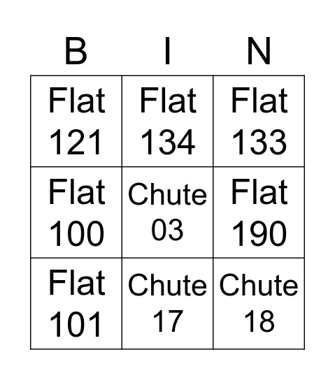 Shipping Bingo!! Bingo Card