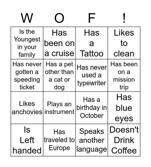 Bingo Card
