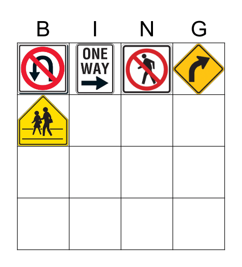 Road trip BINGO Card