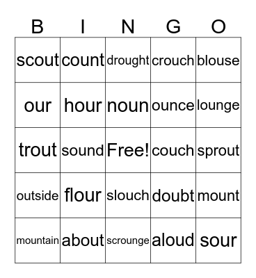 OU, OU See the Mouse Bingo Card