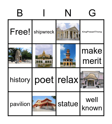 Bang PaIn Palace Bingo Card
