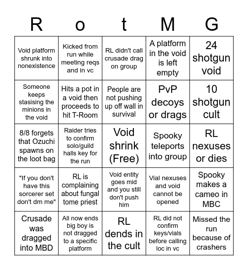 Pubhalls Bingo Card