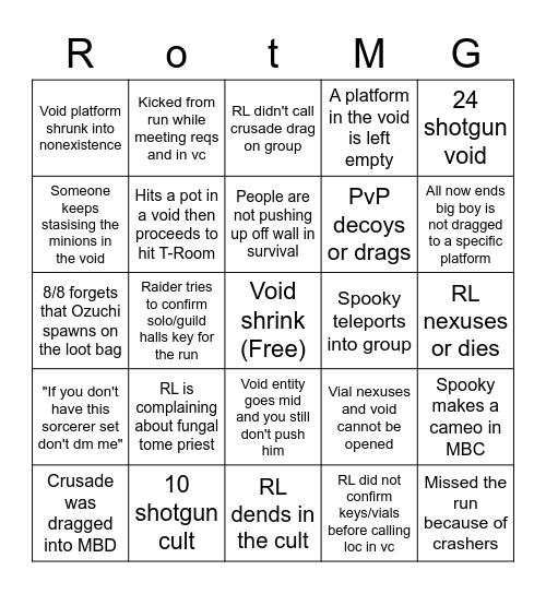 Pubhalls Bingo Card