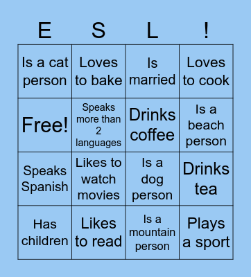 Find Someone Who... Bingo Card