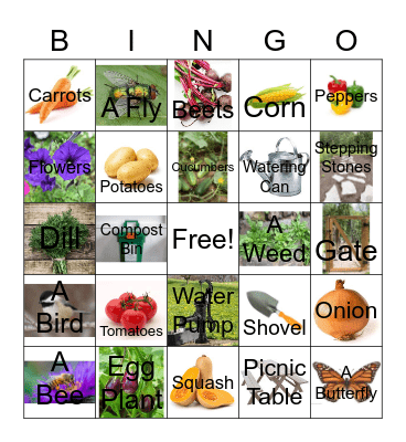 Garden Bingo Card