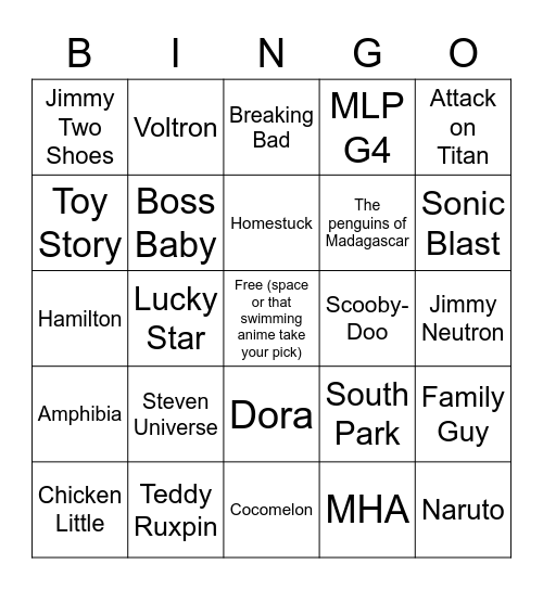 So-called Irredeemable media Bingo Card