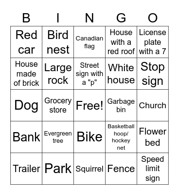 Strasbourg Bingo Card