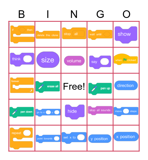 scartch Bingo Card