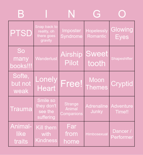 Pim Bingo Card