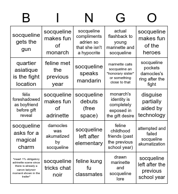 jubilation bingo Card