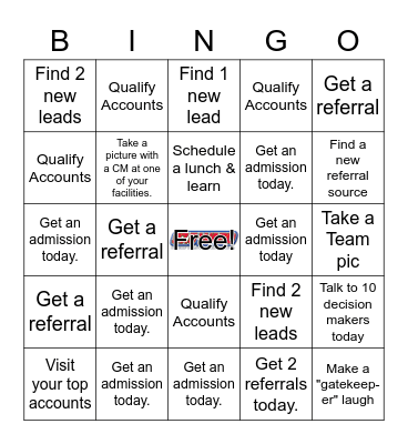Sales Bingo Card