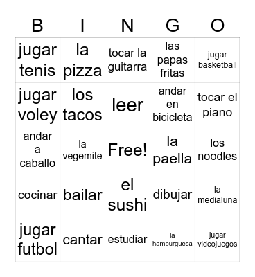 megusta Bingo Card