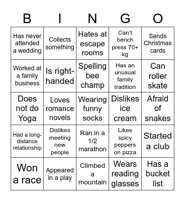 Santa Fe Relocation Bingo Card