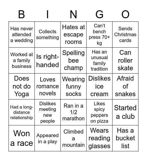 Santa Fe Relocation Bingo Card