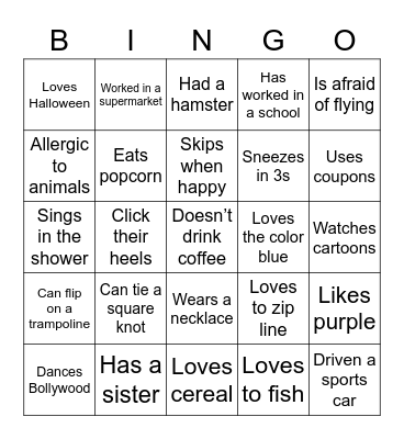 Santa Fe Relocation Bingo Card