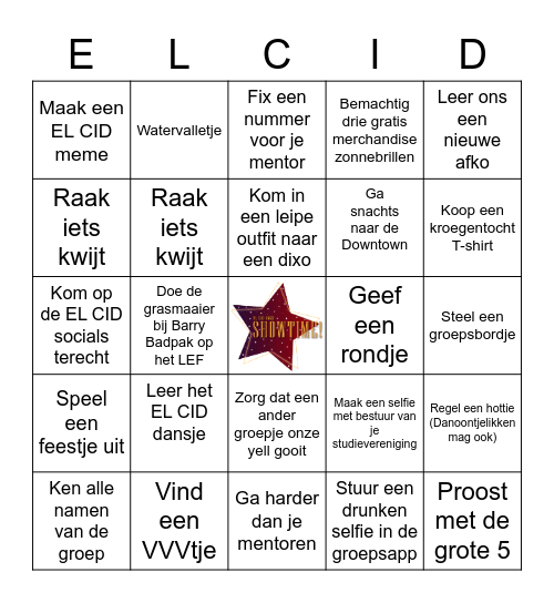 EL CID Bingo Card