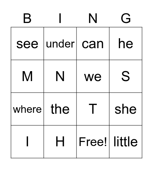 Bingo Card