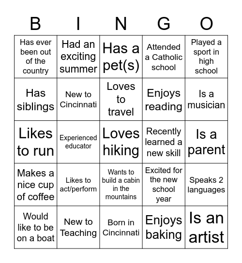 DPCR NTO Person Bingo Card