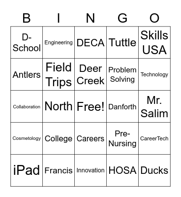 Welcome to FT! Bingo Card