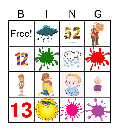 ENGLISH FEST Bingo Card