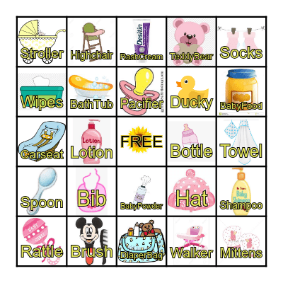 Baby Bingo Card